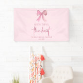 Banderoles Elle Noue Le Nœud Rose Mariage Shower (En situation)