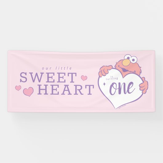 Banderoles Elmo Sweetheart Birthday (Horizontal)