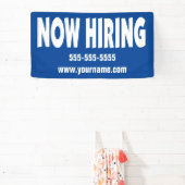 Banderoles Embaucher en bleu avec information (Insitu)