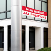 Banderoles Embaucher maintenant tous les postes Aider les ent (Bâtiment extérieur)