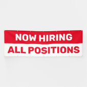 Banderoles Embaucher maintenant tous les postes Aider les ent (Horizontal)