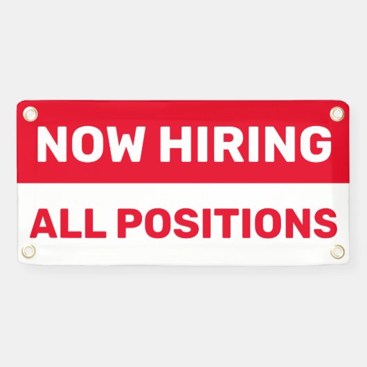 Banderoles Embaucher maintenant tous les postes Aider les ent (Horizontal)