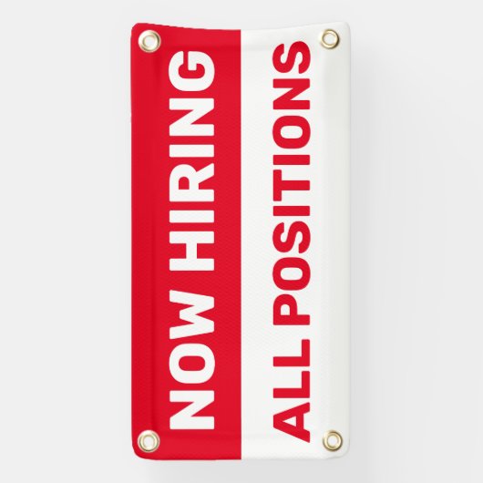 Banderoles Embaucher maintenant tous les postes Aider les ent (Verticale)