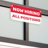 Banderoles Embaucher maintenant tous les postes Aider les ent (Bâtiment extérieur)