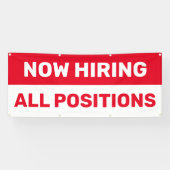 Banderoles Embaucher maintenant tous les postes Aider les ent (Horizontal)