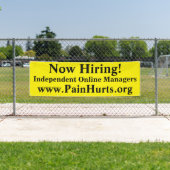 Banderoles Embaucher maintenant une entreprise jaune brillant (En situation)