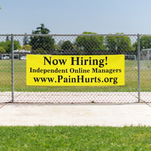 Banderoles Embaucher maintenant une entreprise jaune brillant (En situation)