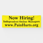 Banderoles Embaucher maintenant une entreprise jaune brillant (Horizontal)