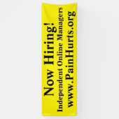 Banderoles Embaucher maintenant une entreprise jaune brillant (Vertical)