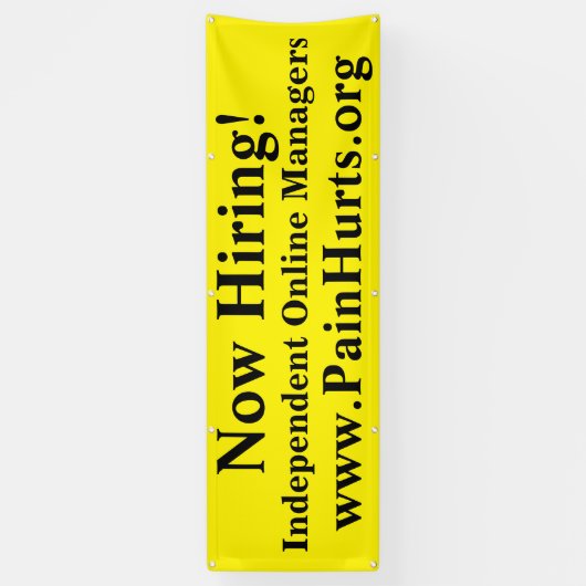 Banderoles Embaucher maintenant une entreprise jaune brillant (Vertical)