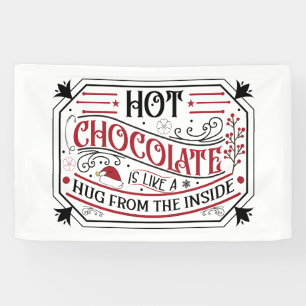 Banderoles Embrassage au chocolat chaud de Noël festif