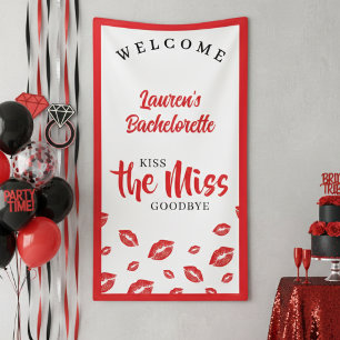 Banderoles Embrasser la demoiselle d'adieu Bachelorette Party