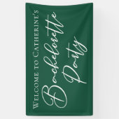 Banderoles Emerald Green Bachelorette Party Personalized (Vertical)