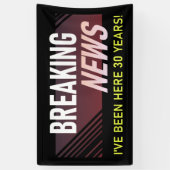 Banderoles Employé de l'année du travail de 30 ans (Vertical)