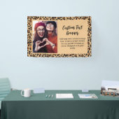 Banderoles Empreinte de léopard d'automne avec photo personna (Salon professionnel)