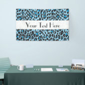 Banderoles Empreinte de léopard, Spots de léopard, Leopard bl (Salon professionnel)