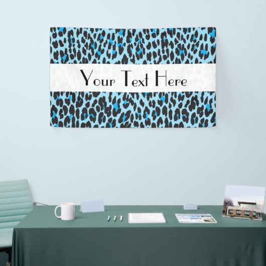 Banderoles Empreinte de léopard, Spots de léopard, Leopard bl (Salon professionnel)