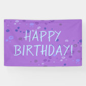 Banderoles Empreinte de léopard violet "Joyeux anniversaire" (Horizontal)