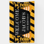 Banderoles En construction Anniversaire Bienvenue (Vertical)