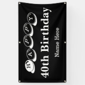 Banderoles En joyeux quarantième anniversaire de vente (Vertical)
