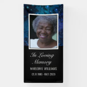 Banderoles En Mémoire Amoureuse Bleu Photo Grave Couverture (Verticale)