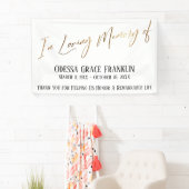 Banderoles En mémoire d'amour de l'écriture manuscrite d'or (En situation)