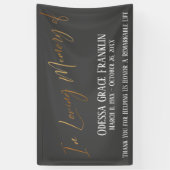 Banderoles En mémoire d'amour de l'écriture manuscrite or sur (Vertical)