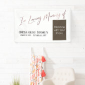 Banderoles En mémoire d'amour de l'or Rose sur l'espace photo (En situation)