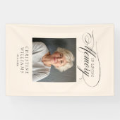 Banderoles "En mémoire d'amour !" Mémorial, nom, photo (Horizontal)