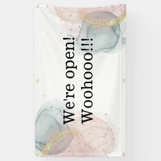 Banderoles En plein air, nous sommes un signe ouvert (Vertical)