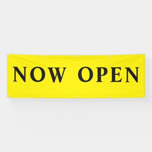 Banderoles En vente maintenant ouvert Jaune 8f (Horizontal)