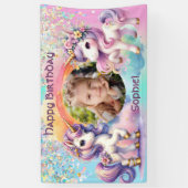 Banderoles Enchanter la licorne (Vertical)