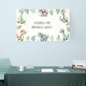 Banderoles Enfants Cute Dinosaur Thème Anniversaire (Salon professionnel)