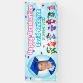 Banderoles Enfants diplômés Jetant des tours de diplôme migno (Vertical)