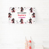 Banderoles Enfants style Ninja fille anniversaire (Insitu)
