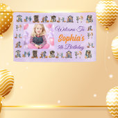 Banderoles Enfants sur Halloween violet thème Anniversaire de