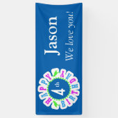 Banderoles Enfants's Happy Birthday Circle of Stars ID527 (Vertical)