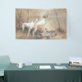 Banderoles English Pointer chasse les faisans (Salon professionnel)