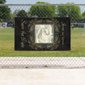 Banderoles Enregistrer la date Elegant Gold Foil Dots Look Sc (En situation)