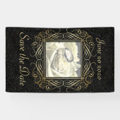 Banderoles Enregistrer la date Elegant Gold Foil Dots Look Sc (Horizontal)