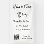 Banderoles Enregistrez la date code QR simple minimal détails (Vertical)