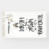 Banderoles Enseignant en Merci, l'enseignement est une oeuvre (Horizontal)