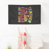 Banderoles Enseignant Est Mon Nom Livres Sont Mon Jeu Drôle 1 (En situation)