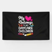 Banderoles Enseignant Mon Coeur Appartient Aux Enfants (Horizontal)