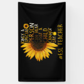 Banderoles Enseignant spécial Tournesol ESL (Vertical)