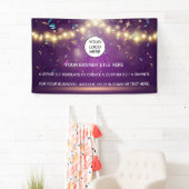 Banderoles Enseigne commerciale iridescente opale scintillant (En situation)