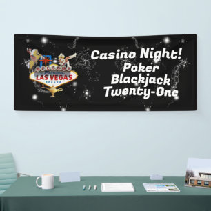 Banderoles Enseigne de bienvenue de Las Vegas sur fond étoilé