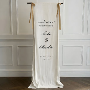 Banderoles Enseigne de bienvenue de mariage personnalisée, ti