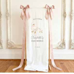 Banderoles Enseigne de bienvenue Silly Goose Bébé Rose pour B