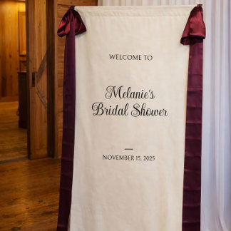 Banderoles Enseigne de mariage personnalisée en lin, Enseigne